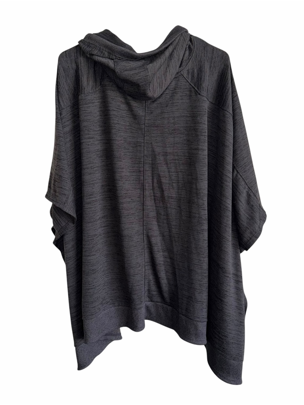 Athleta Blissful Poncho Hoodie Womens L Gray Space Dye Oversized Cowl Neck - Picture 4 of 9
